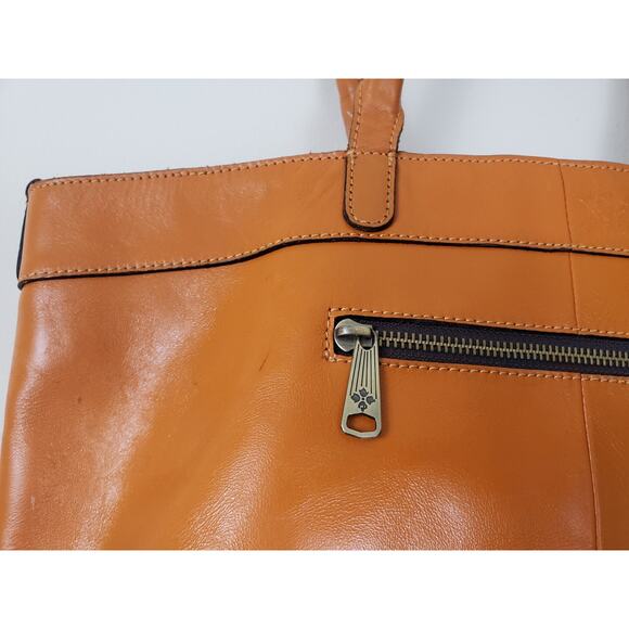 Patricia Nash Mallory Convertible Leather Tote Shoulder bag Sun Yellow Office - Picture 6 of 16